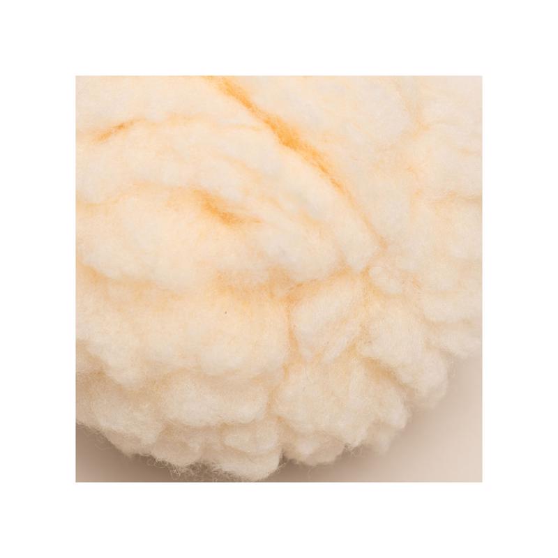 HuggleHounds For Dog Beige Fleece Ball Dog Toy Small