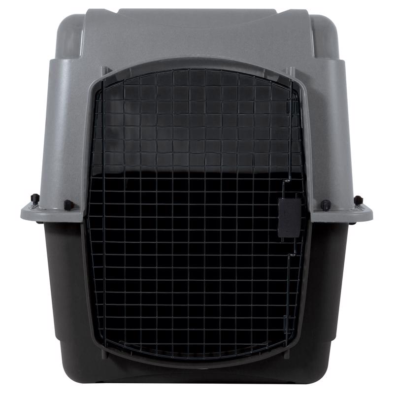 Aspen Pet Pet Porter Large Plastic Pet Carrier Black/Gray 27 in. H X 25 in. W X 36 in. D