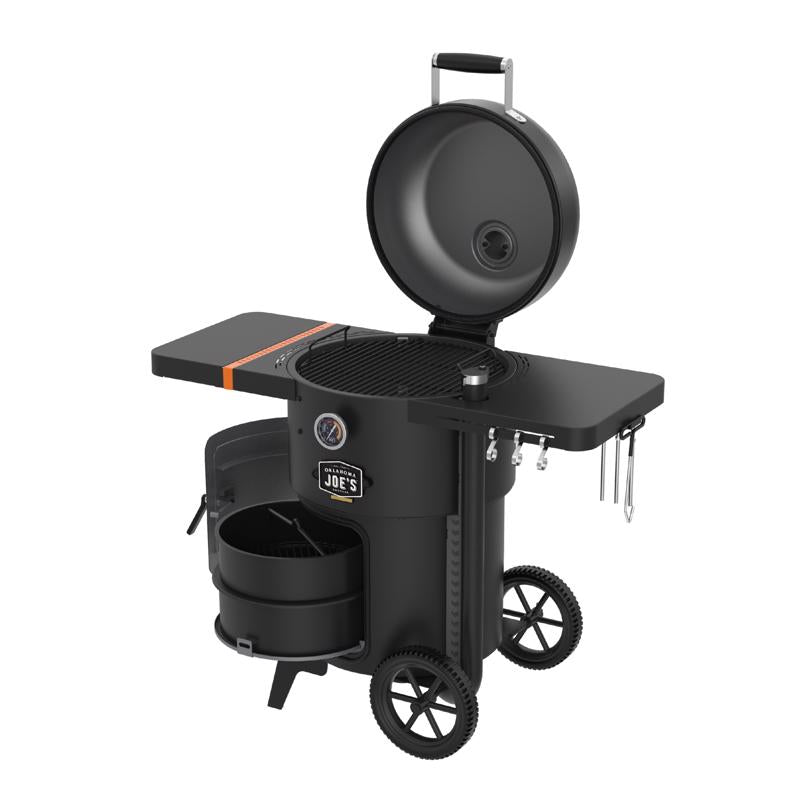Oklahoma Joe's Bronco Charcoal/Wood Drum Smoker Black