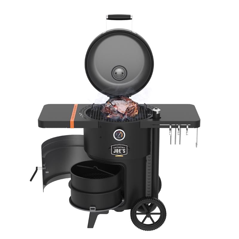 Oklahoma Joe's Bronco Charcoal/Wood Drum Smoker Black