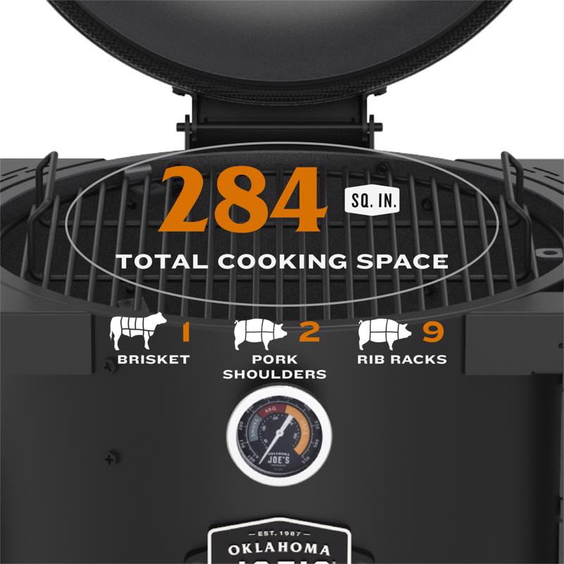 Oklahoma Joe's Bronco Charcoal/Wood Drum Smoker Black