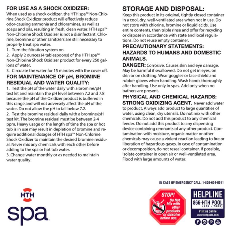 HTH Spa Non-Chlorine Shock 2.2 lb
