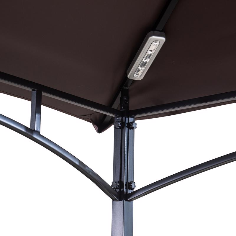 Living Accents Fabric Soft Top Grill Gazebo 8 ft. H X 5 ft. W