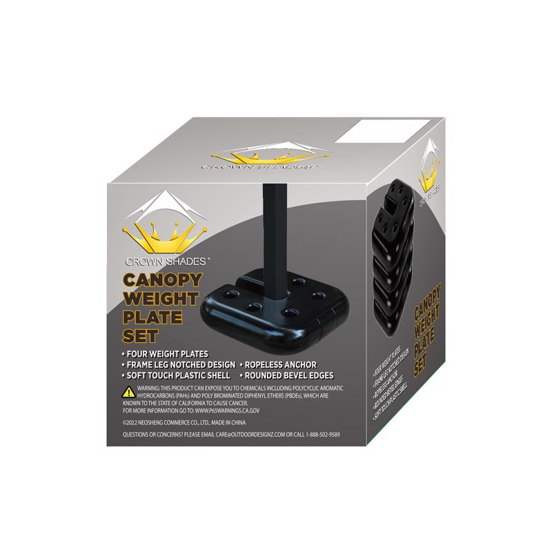 Crown Shade 5 lb Black Plastic Weight Plate