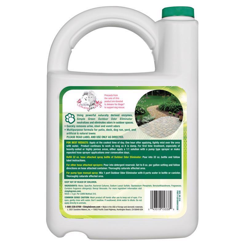 Simple Green Outdoor Pets Liquid Odor Remover 128 oz