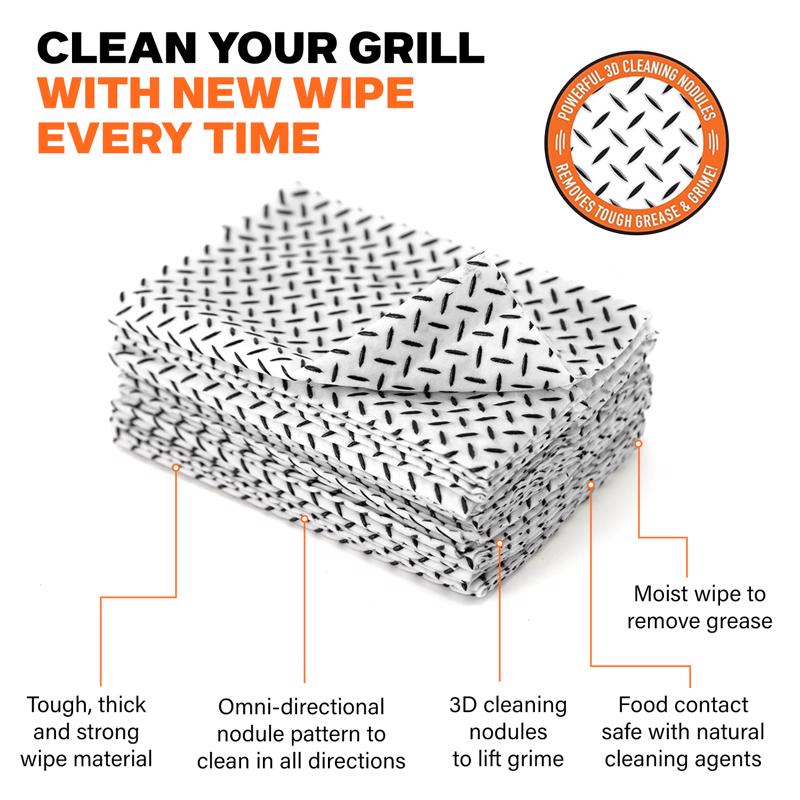 Proud Grill Q-Swiper Grill Cleaner 8 in. L X 6 in. W 40 pc
