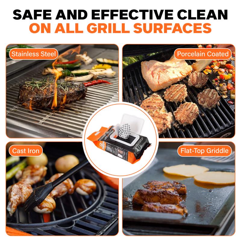 Proud Grill Q-Swiper Grill Cleaner 8 in. L X 6 in. W 40 pc