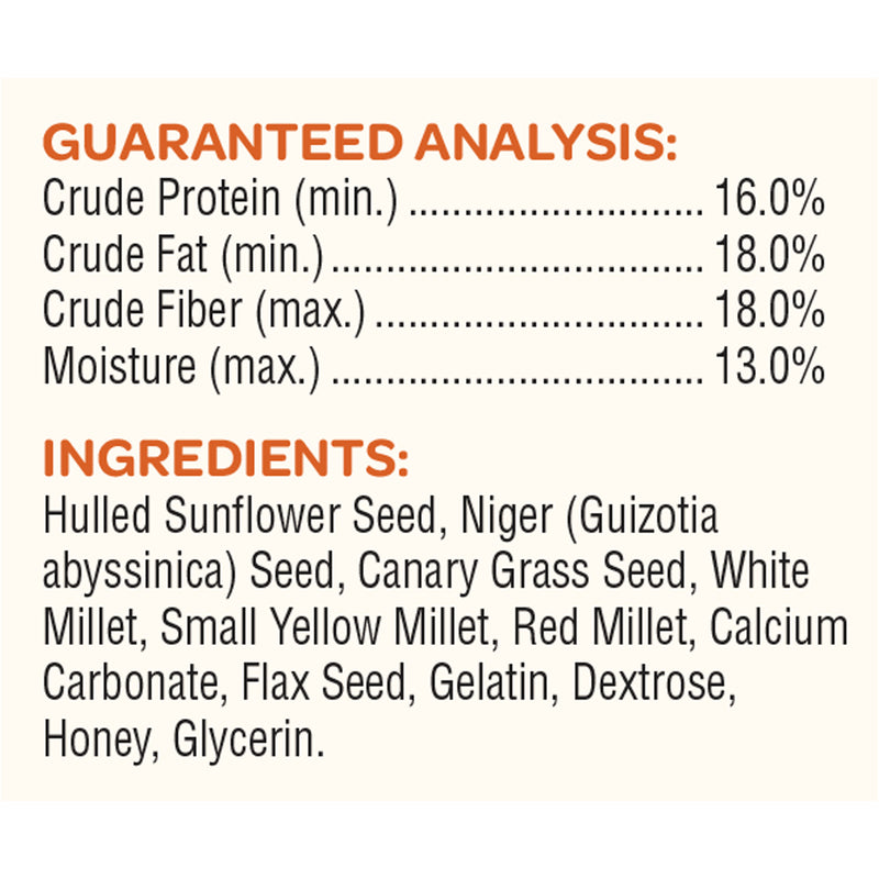 Kaytee Wild Finch Treat Bar Energy Treat Bar 14.5 oz