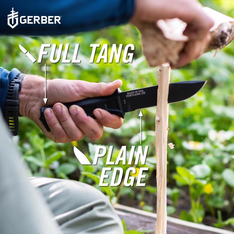 Gerber Strongarm Black 420 HC Stainless Steel > 6 in. Fixed Blade Knife