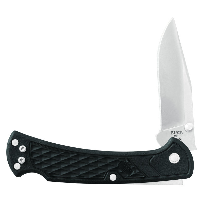 Buck Knives 112 Ranger Slim Select Black 420 HC Stainless Steel > 6 in. Folding Knife