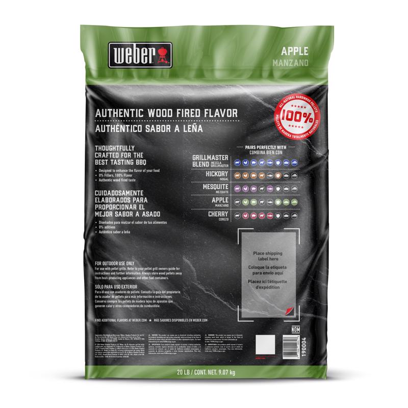 Weber Hardwood Pellets All Natural Apple 20 lb