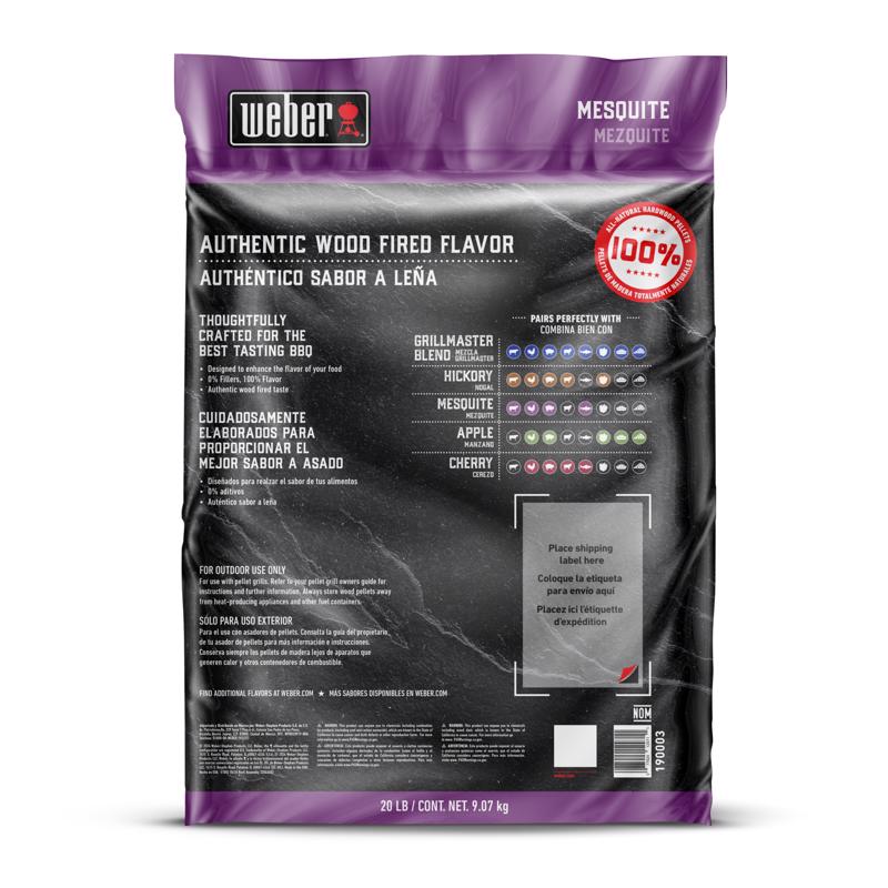 Weber Hardwood Pellets All Natural Mesquite 20 lb