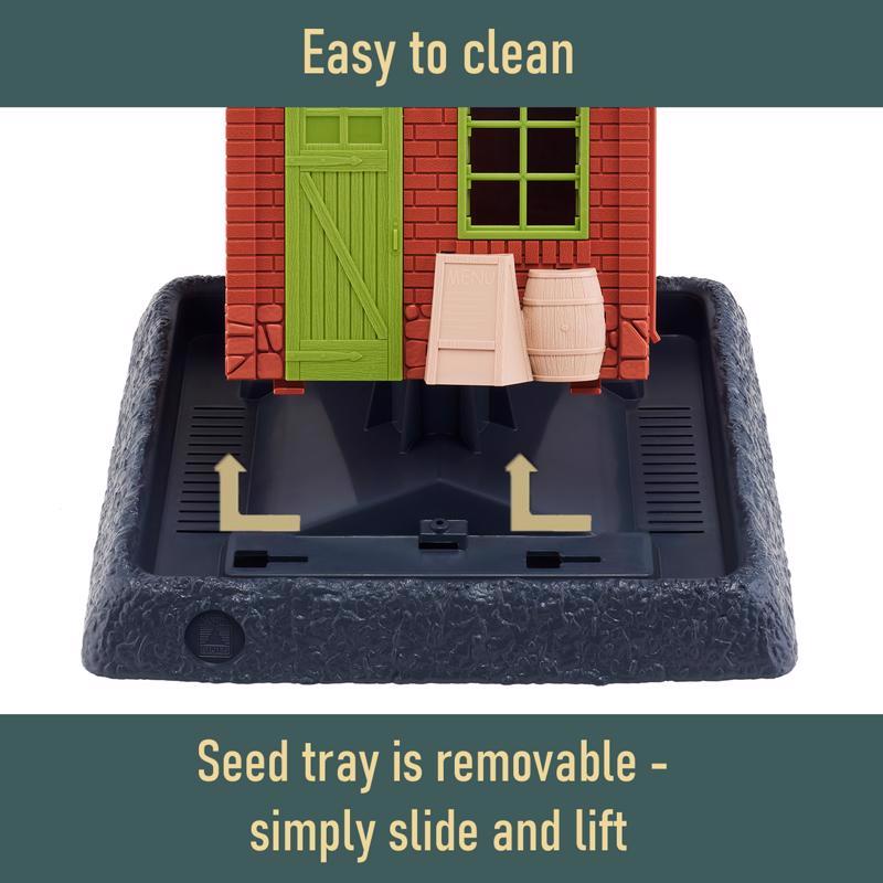 North States Village Wild Bird 5 lb Plastic Old Town Pub Hopper Bird Feeder 4 ports