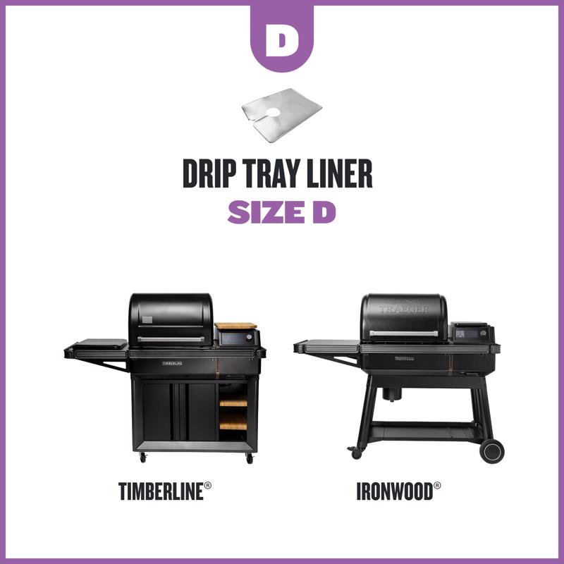 Traeger Aluminum Drip Pan Liner For Traeger Size D
