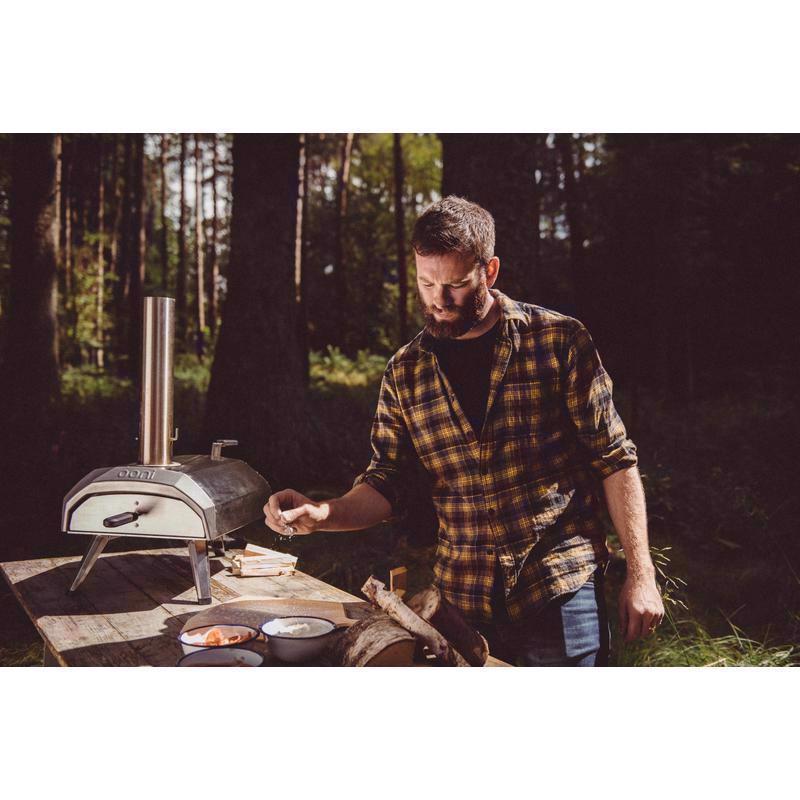 Ooni Karu 12 Charcoal/Wood Chunk Outdoor Pizza Oven Silver