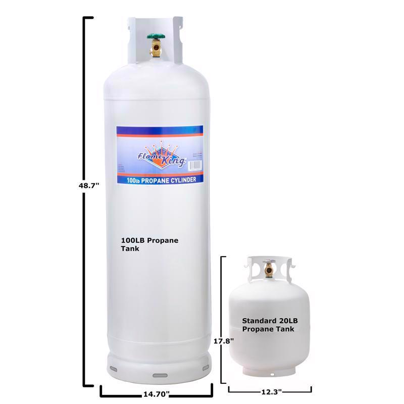 Flame King 100 lb Steel Empty LP Tank