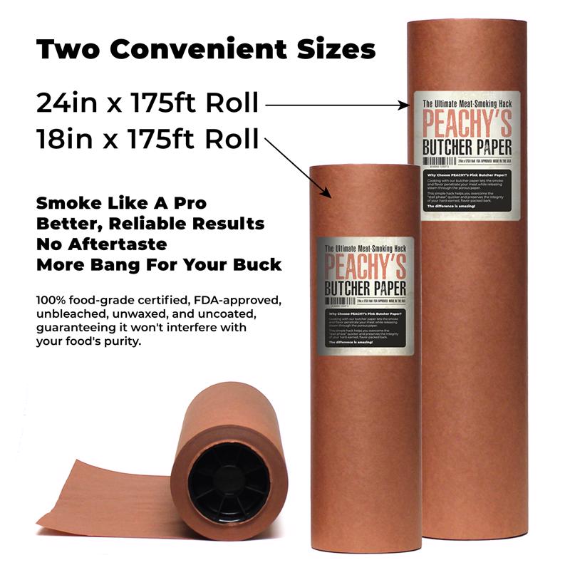Peachy's Paper BBQ Butcher Paper Roll 175 ft. L X 24 in. W
