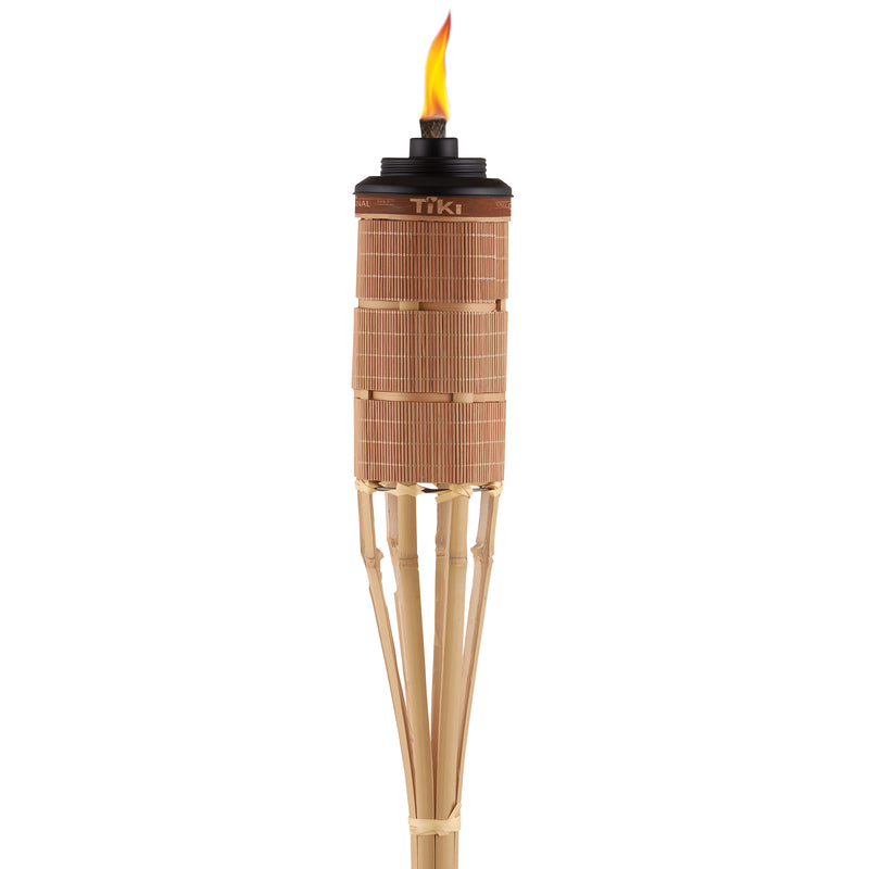 TIKI Easy Pour Brown Bamboo 60 in. Tiki Outdoor Torch