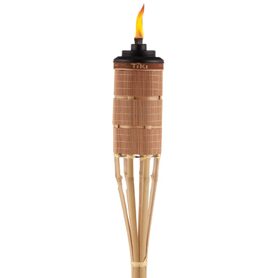 TIKI Easy Pour Brown Bamboo 60 in. Tiki Outdoor Torch