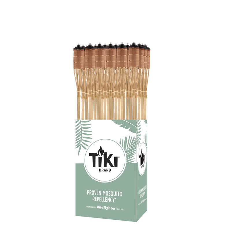 TIKI Easy Pour Brown Bamboo 60 in. Tiki Outdoor Torch