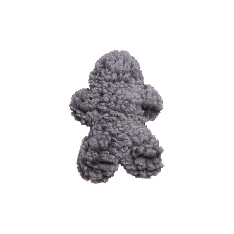 HuggleHounds HuggleFleece For Dog Gray Fleece Man Pet Toy Medium