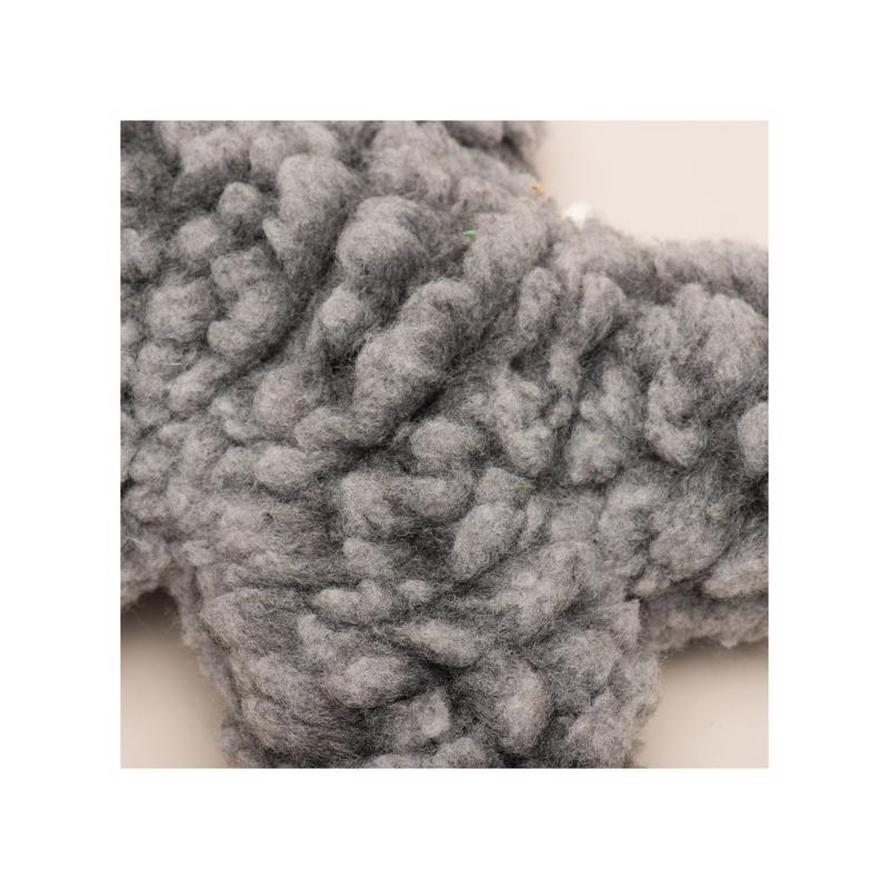 HuggleHounds HuggleFleece For Dog Gray Fleece Man Pet Toy Medium