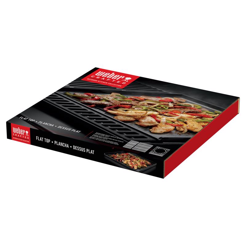 Weber Crafted Rust-Resistant Griddle Insert Carbon Steel Grill Top Griddle 16.3 in. L X 16 in. W 1 p