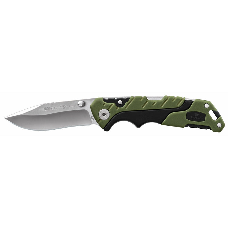 Buck Knives Folding Pursuit Black/Green 420 HC Steel > 6 in. Folding Knife