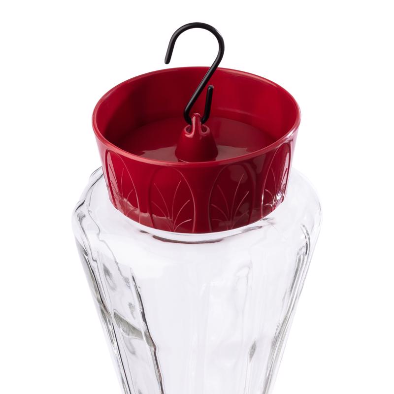 More Birds Hummingbird 28 oz Glass/Plastic Bird Feeder 4 ports