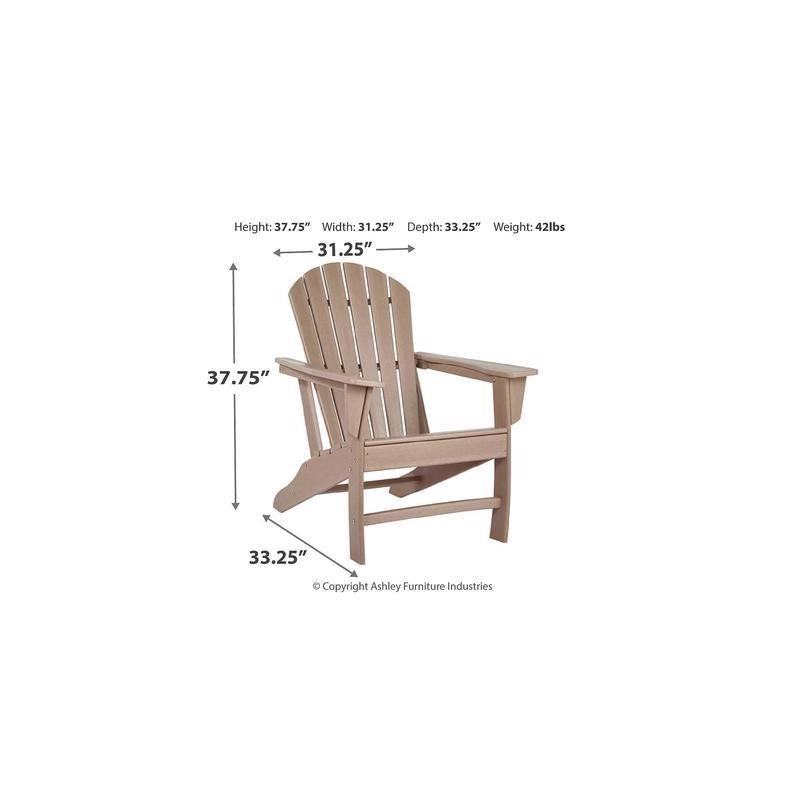 Signature Design by Ashley Sundown Treasure Brown HDPE Frame Adirondack Armchair