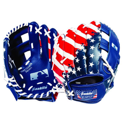 Franklin MLB RTP Multicolored PVC Right-handed T-Ball Fielding Glove 9.5 in.