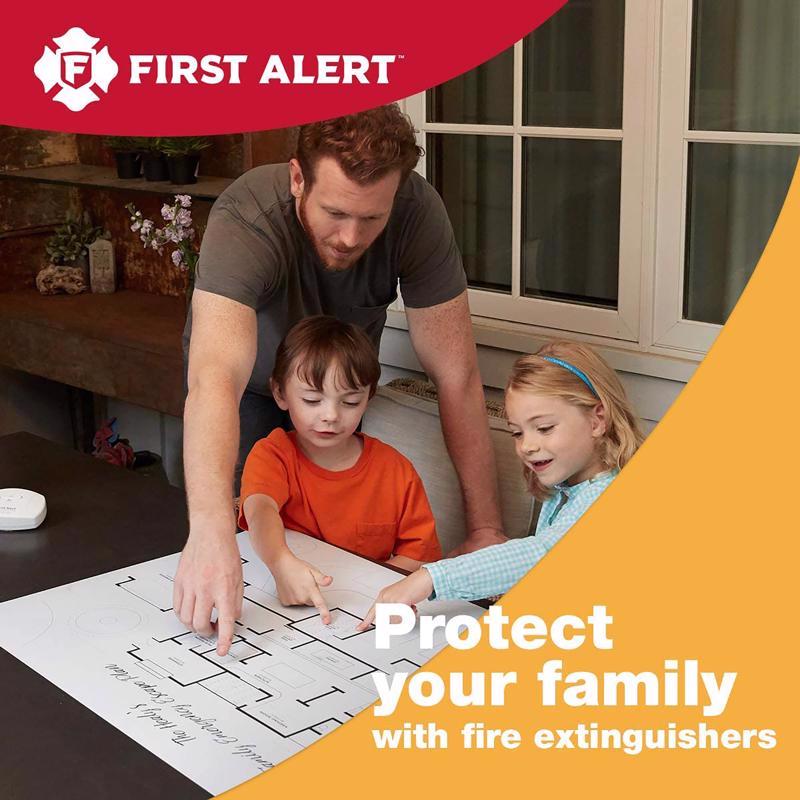First Alert 2-3/4 lb Fire Extinguisher For Garage OSHA/US Coast Guard Agency Approval