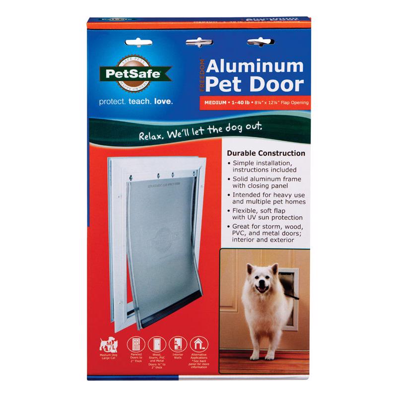 PetSafe 15.625 in. H X 10.75 in. W Medium Aluminum Pet Door