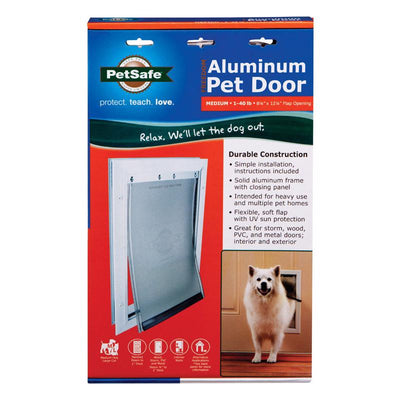 PetSafe 15.625 in. H X 10.75 in. W Medium Aluminum Pet Door