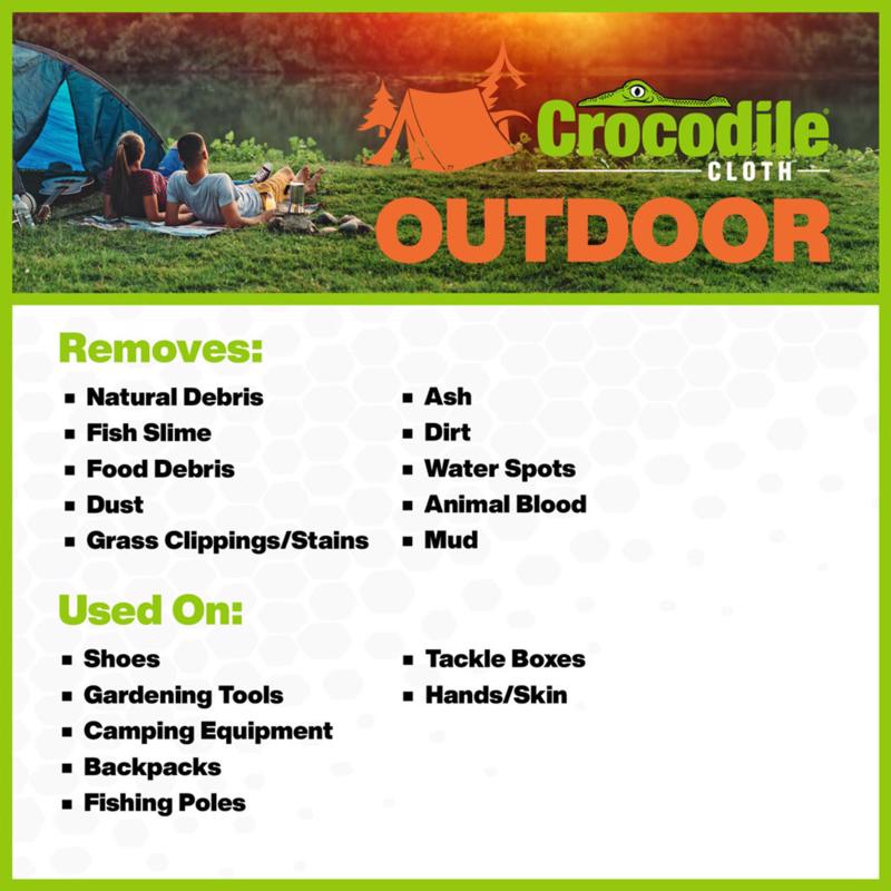 Crocodile Cloth Outdoor White Cloth 10 in. W X 15 in. L 80 wipes