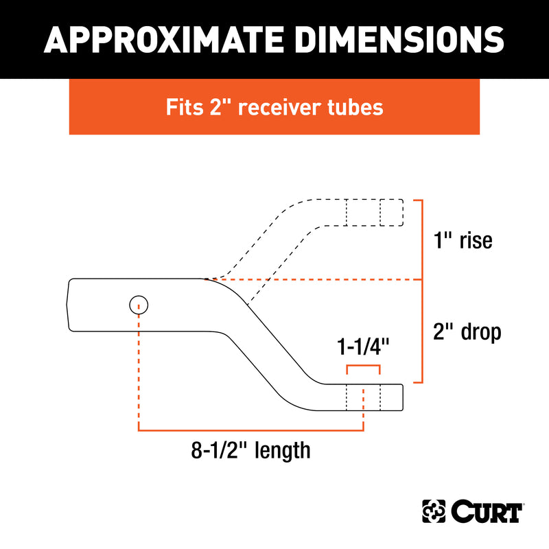 CURT 17000 lb. cap. 1.25 in. Ball Mount