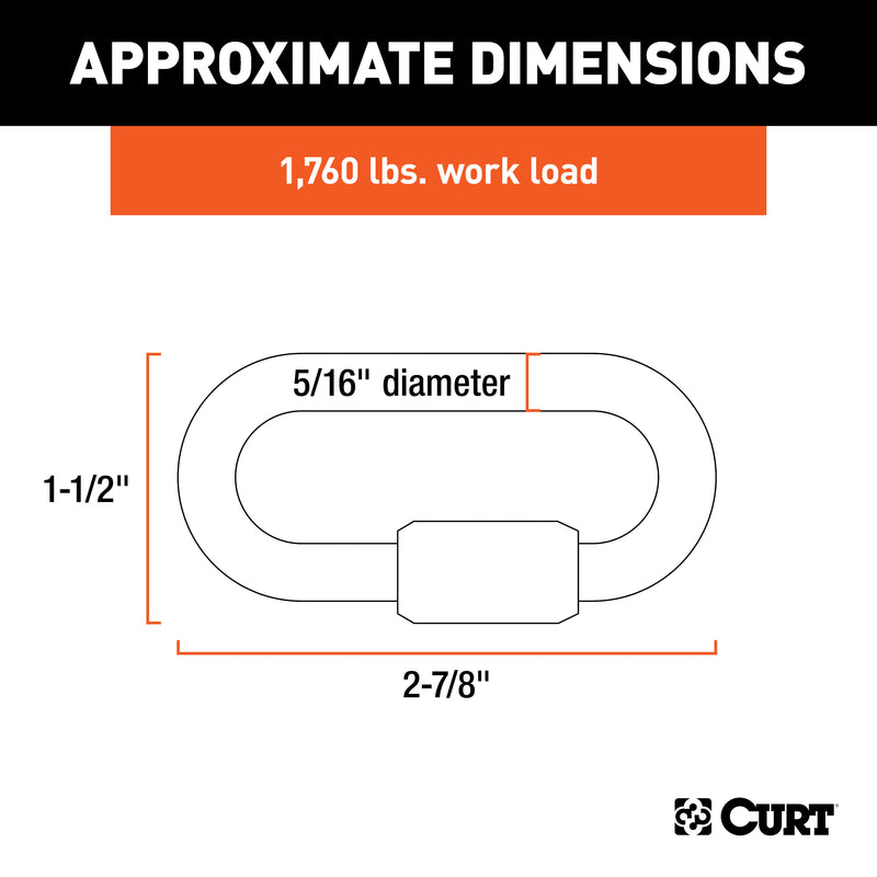 CURT 1760 lb. cap. 5/16 in. Quick Link