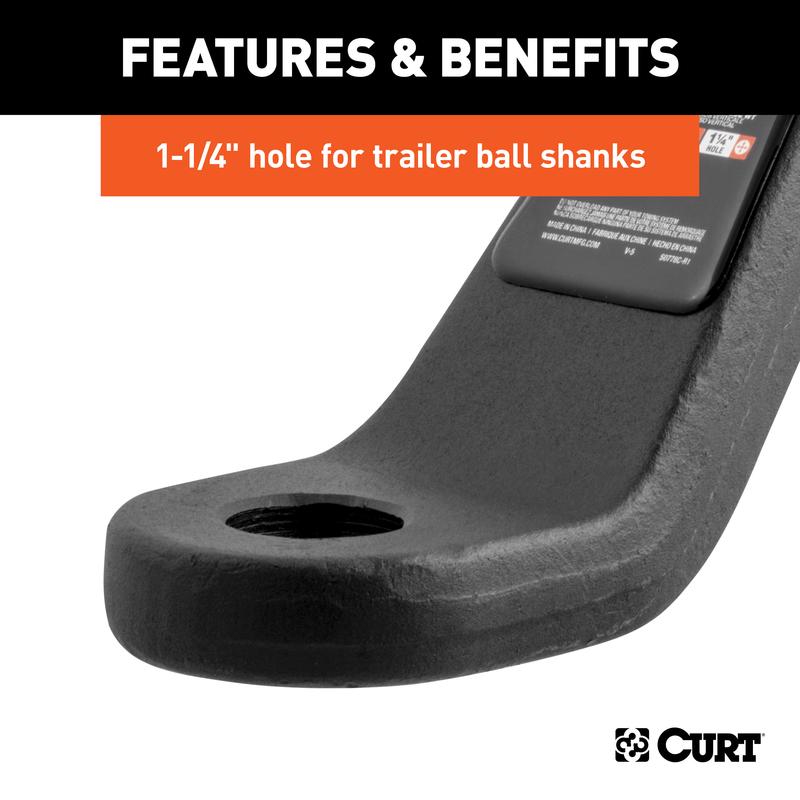 CURT 17000 lb. cap. Assorted in. Ball Mount