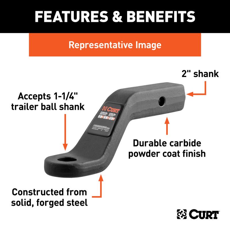 CURT 17000 lb. cap. Assorted in. Ball Mount