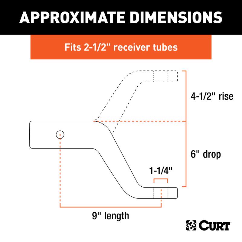 CURT 20000 lb. cap. 2.5 in. Ball Mount