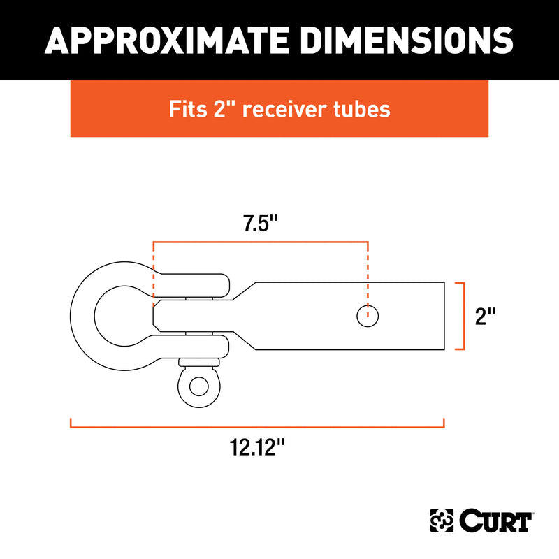 CURT 13000 lb. cap. D-Ring Shackle Mount