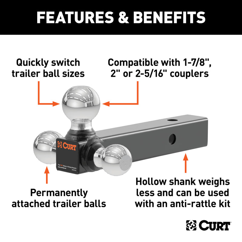 CURT Tri-Ball Mount