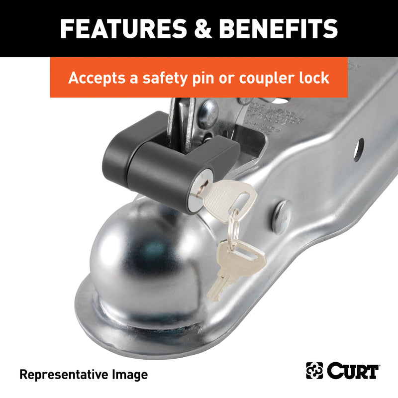 CURT 3500 lb. cap. 2 in. Straight-Tongue Coupler