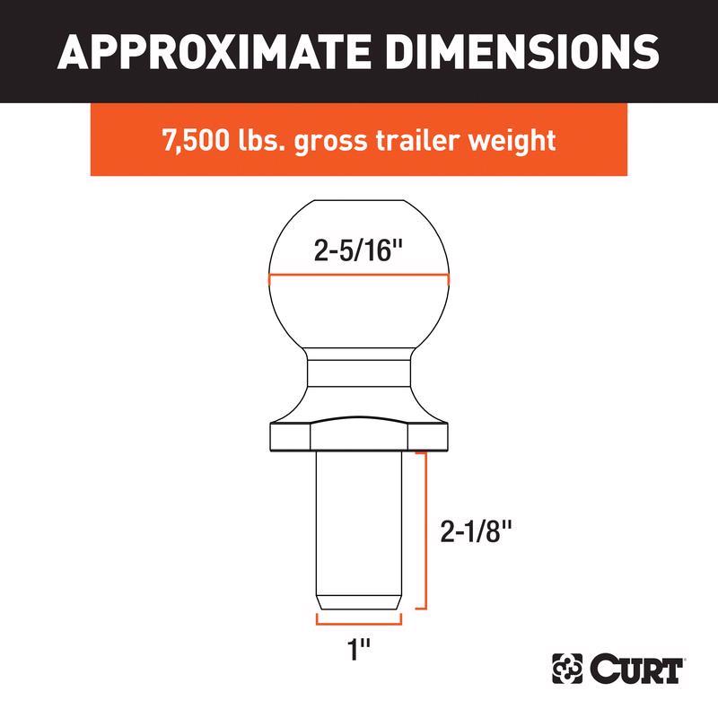 CURT 7500 lb. cap. 2-5/16 in. Hitch Ball