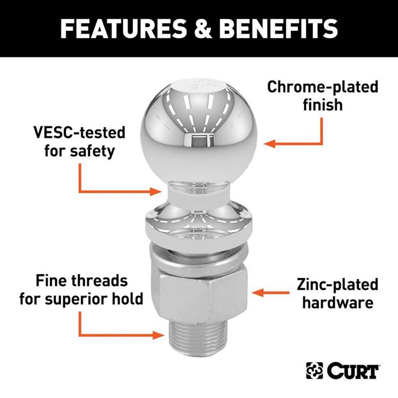 CURT 10000 lb. cap. 2-5/16 in. Hitch Ball
