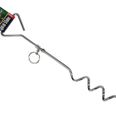 PDQ Boss Pet Silver Steel Dog Tie Out Stake Large