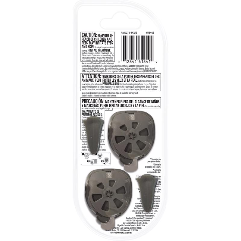 Refresh Your Car! Crisp Laundry Scent Mini Car Diffuser 0.1 oz Liquid 2 pk
