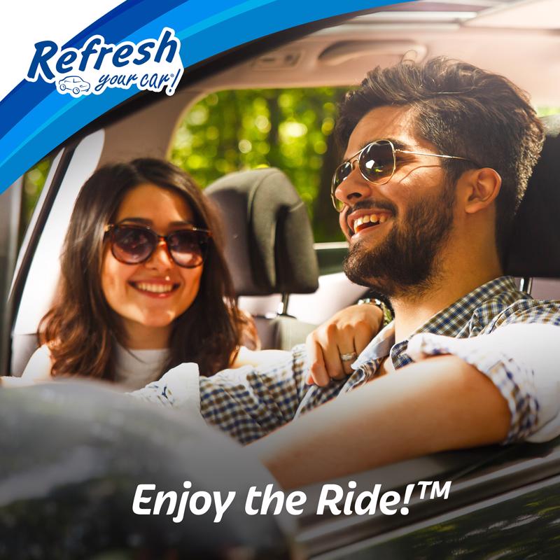 Refresh Your Car! Crisp Laundry Scent Mini Car Diffuser 0.1 oz Liquid 2 pk