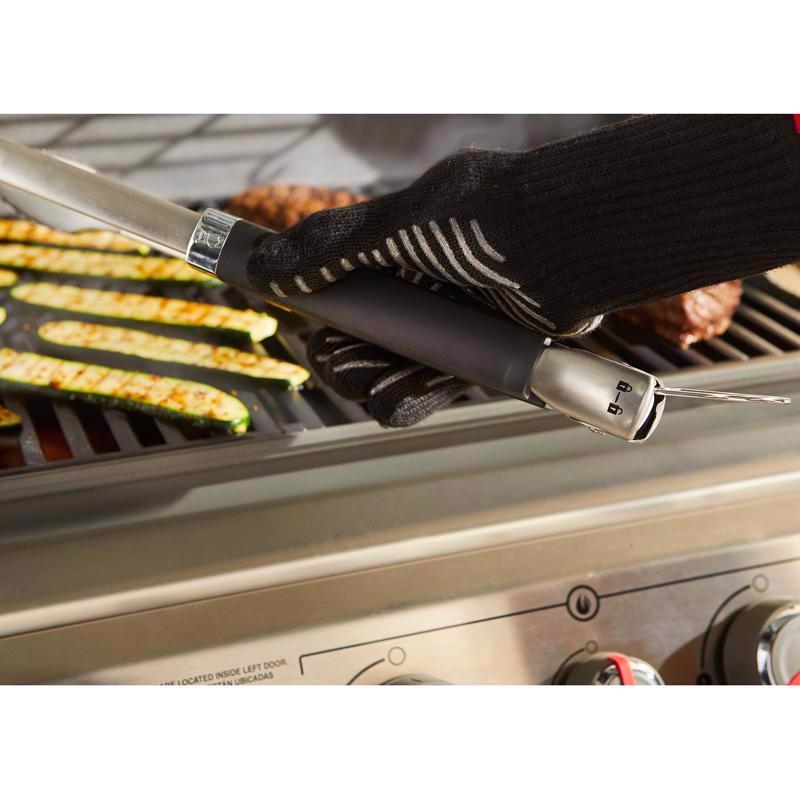 Weber Precision Stainless Steel Black/Silver Grill Tongs