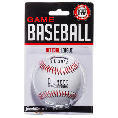 Franklin Official League White Leather Baseball 9 in.